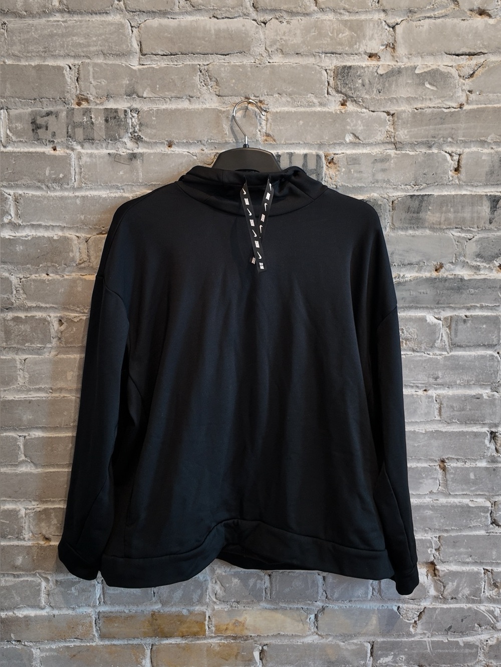 Nike Therma Fleece Pullover Hoodie Black Branded Drawstring Men's XL